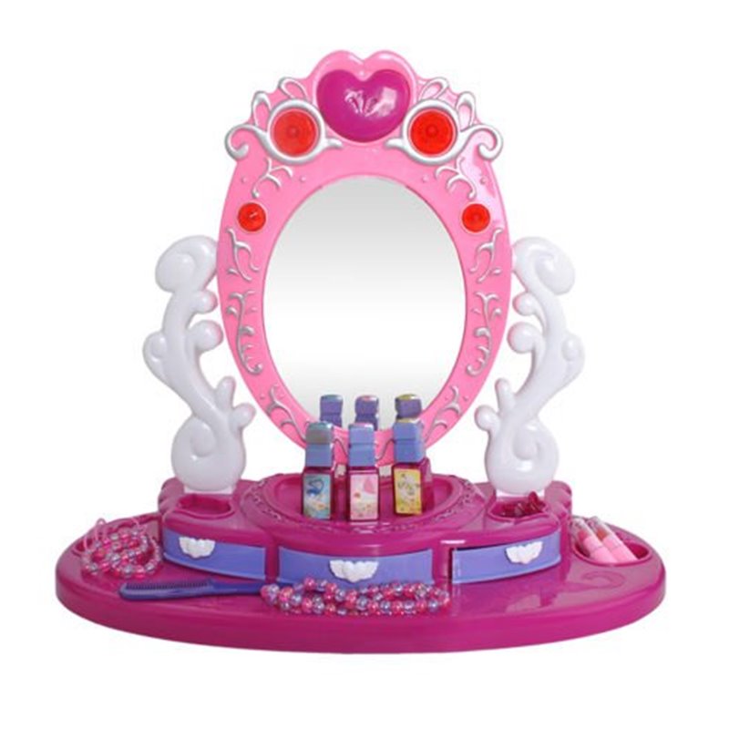 Sada detský kozmetický stolík ružový MIRROR 78008A