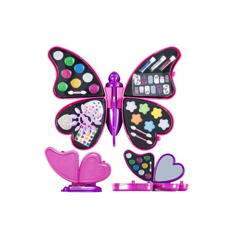 Sada detský kufrík kozmetický 92ks ružový Motýľ