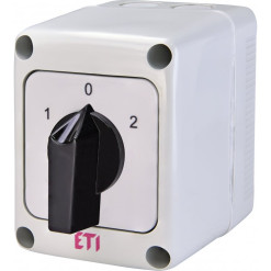 Spínač vačkový ETI CS 16A 53 PN 1-0-2 ve skříňce