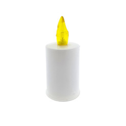 Sviečka LED biela - žltý plameň BC173