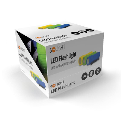 Svietidlo ručné LED 3xAAA 3W 120lm SOLIGHT WL113