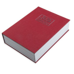 Trezor červený tvar knihy 24x15,5x5,5cm