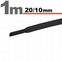 Trubička zmršťovacia 20mm/10mm DRS20-10/BK