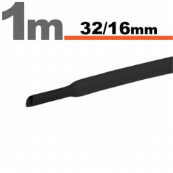 Trubička zmršťovacia 32mm/16mm DRS32-16/BK