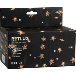 Vianočný záves LED RETLUX RXL26 0,7m hviezdičky WW
