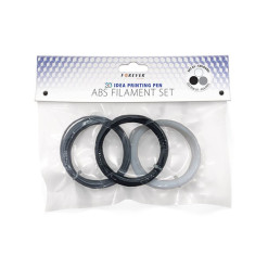 Vlákno ABS pre 3D PERO čierne/sivé/biele (3x3m)