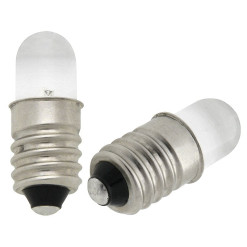 Žiarovka miniatúrna E10 3-12V LED CW studená biela