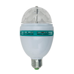 Žiarovka s disko lampou LED E27 3W/RGB DL3/27RGB