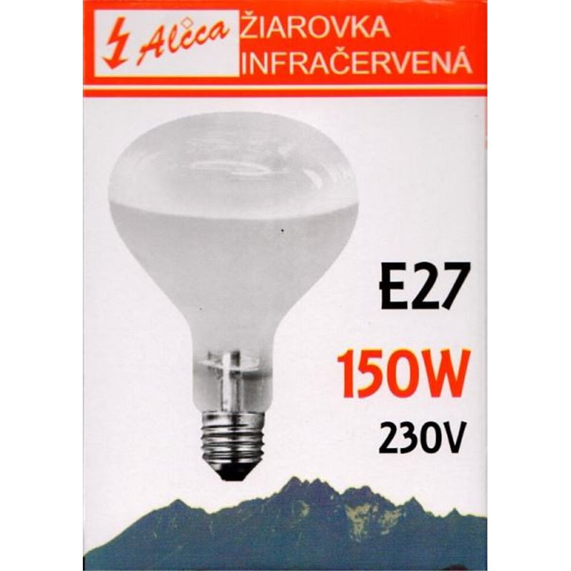 Žiarovka výhrevná E27 150W číra AZ-060