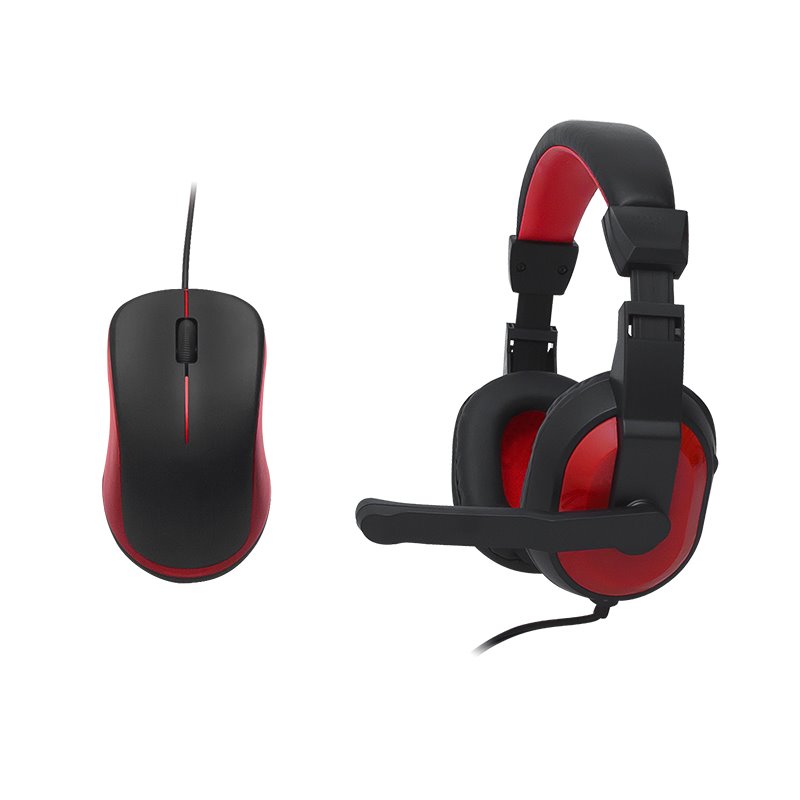 Klávesnica k PC+myš+slúchadlá BLOW V3 čierno-červená