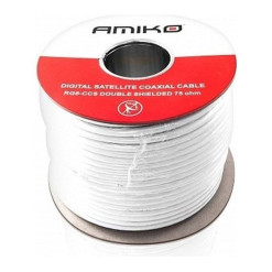 Koaxiálny kábel AMIKO RG6-CCS na špulke (100CC)