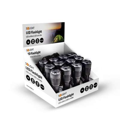 Svietidlo kovové malé 1W LED čierne, 1xAA WL17