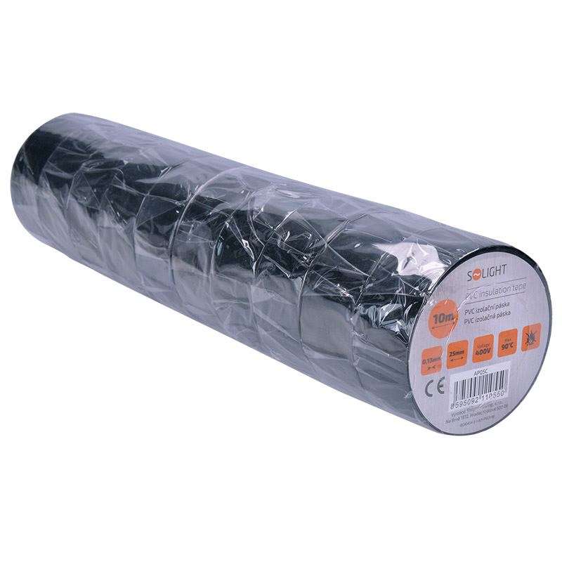 Páska izolačná PVC 25mmx10m čierna AP05Č