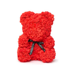 Darček Medvedík z ruží červený 40cm DMC-40