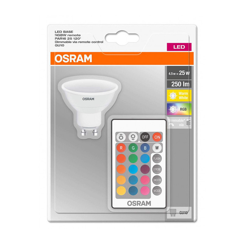 Žiarovka OSRAM LED SPR1625REM GU10 4,2W/827 RGB+WW+DO
