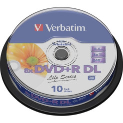 DVD+R DL VERBATIM 8,5GB dvojvrstvové 10cake