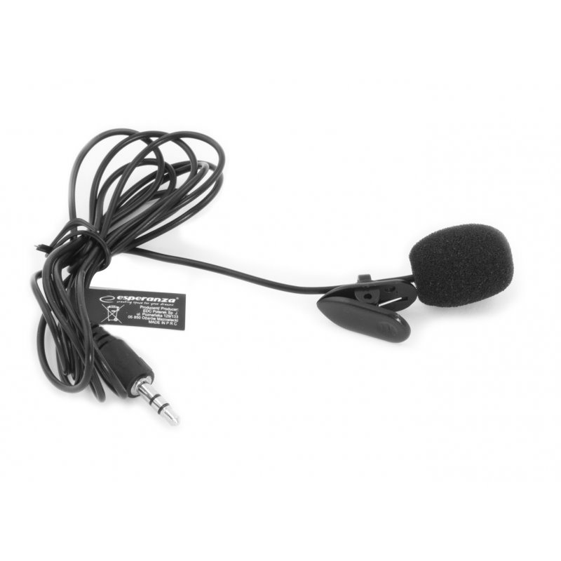 Mikrofón štipcový ESPERANZA EH178 Voice plastový