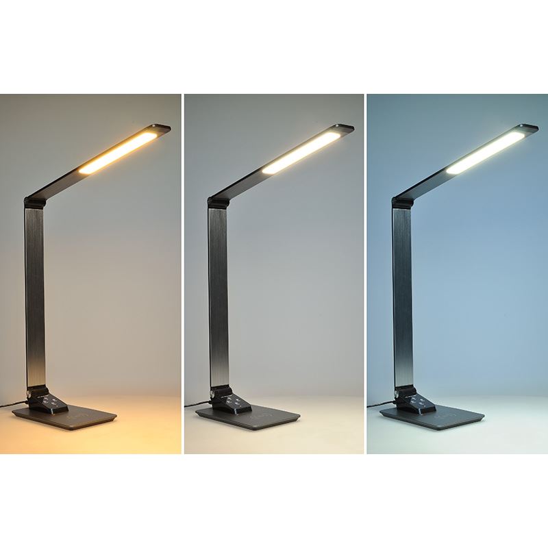 Lampa stolová LED 10W 3-6000K hliník+induk. nab. SOLIGHT WO60-G