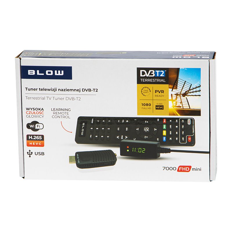 Prijímač terestriálny BLOW 7000FHD MINI H.265 (mini prijímač za TV)