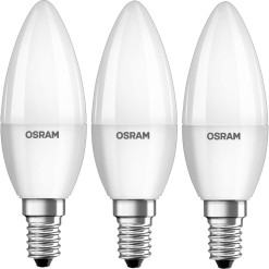 Žárovka OSRAM LED VALUE CLB40 E14 4,9W/840 3balení BASECLB40 svíčka