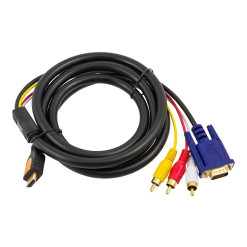 Kábel HDMI-VGA+3RCA 1,8m HD29