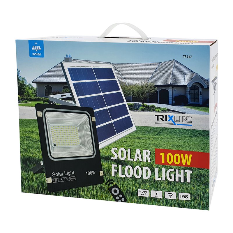 Reflektor LED so solárnym panelom+SENZOR TRIXLINE TR367 100W/6500K