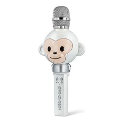 Mikrofón ručný MAXLIFE Animal MX-100 biely Karaoke OPICA