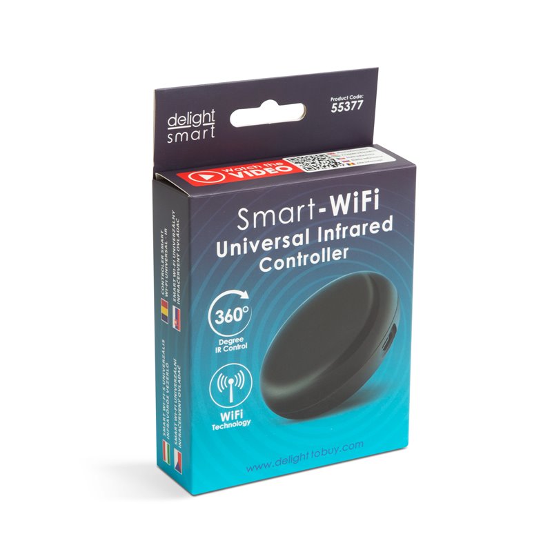 Univerzálny infračervený ovládač SMART WIFI DELIGHT 55377 na smartfon