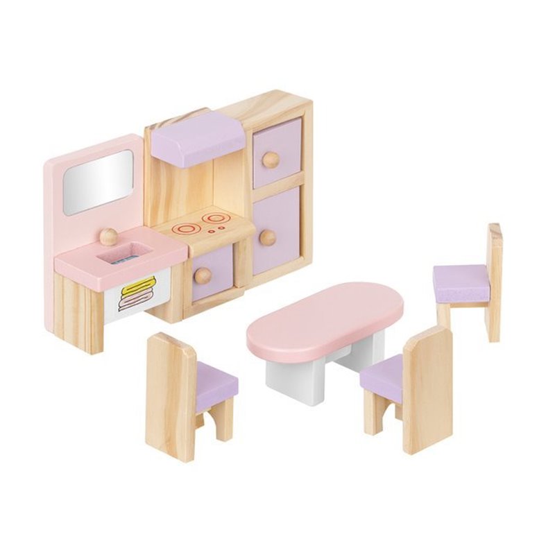 Hračka drevený nábytok pre bábiky 23ks GUF-3552
