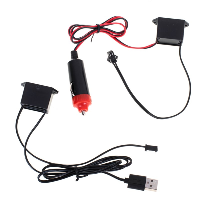 Ambientné osvetlenie do auta 12V+USB 5m červené CAR COLD LIGHT LINE AO-5R