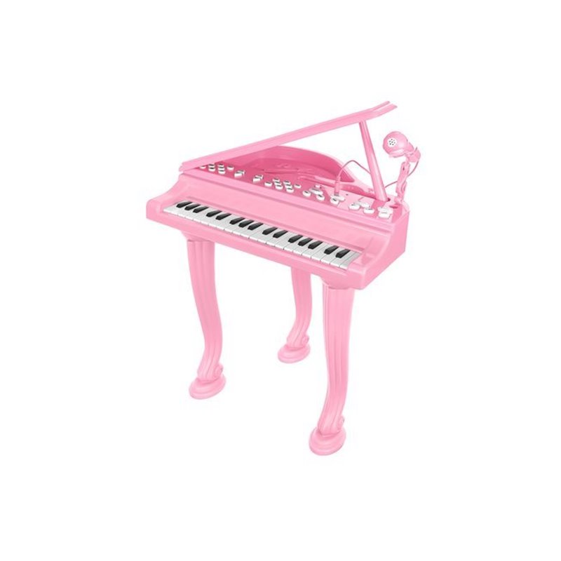 Hračka elektornické piáno ružové s mikrofónom