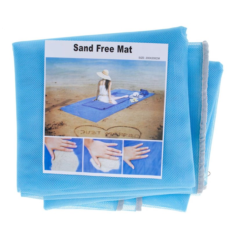 Podložka skladacia na pláž SAND FREE MAT 200x200 N-005 modrá
