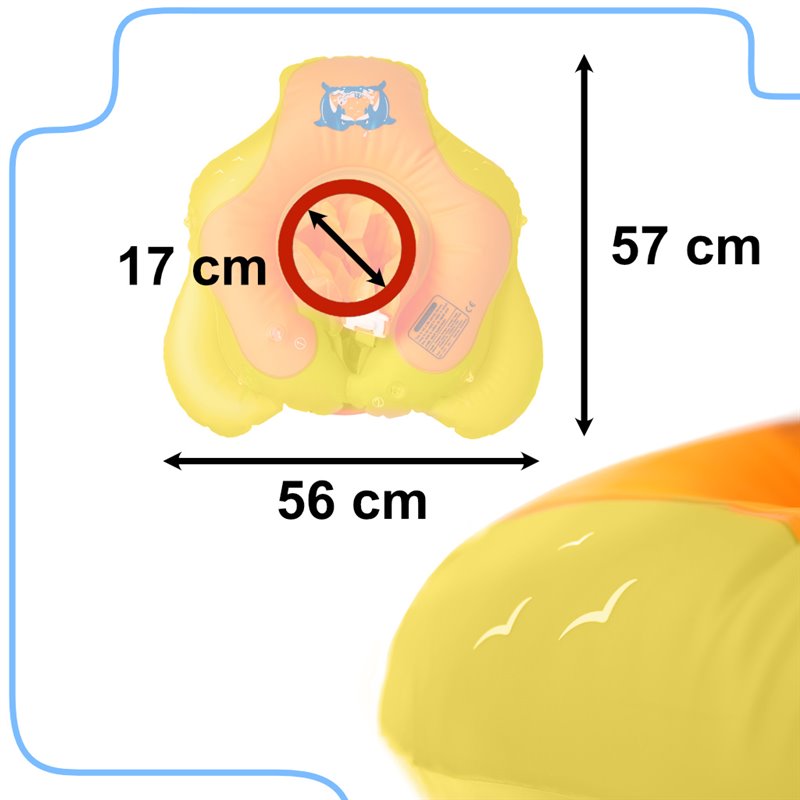 Nafukovačka pre deti KX4957 56x57cm žlto-oranžová so strieškou