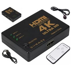 Zlučovač HDMI 3/1 s diaľkový ovládačom HD28D