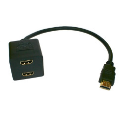 Kábel rozbočovač HDMI 1xHDMI-2xHDMI 30cm