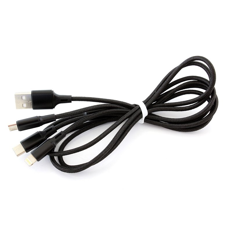 Kábel USBA-IPHONE/USBC/USBB micro 3v1 1,2m
