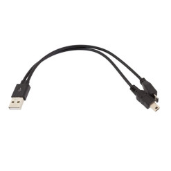 Kábel USBA-USBB micro+mini 22cm