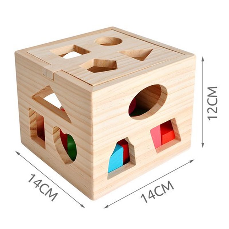 Kocka edukačná drevená KRUZZEL 14x14x12cm