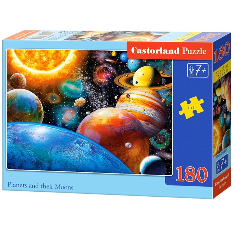 Castorland PUZZLE 180ks Planets and their Moons 7+
