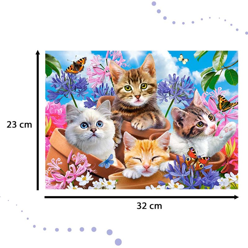 Castorland PUZZLE 120ks Kittens with Flowers 6+