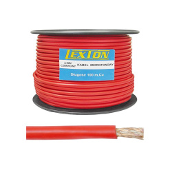 Kábel dvojžilový tienený mikrofónový LX8004R 6mm červený