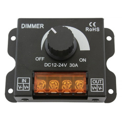 Stmievač pre LED pásy mechanický DM3-R 12V-24V/30A 360W