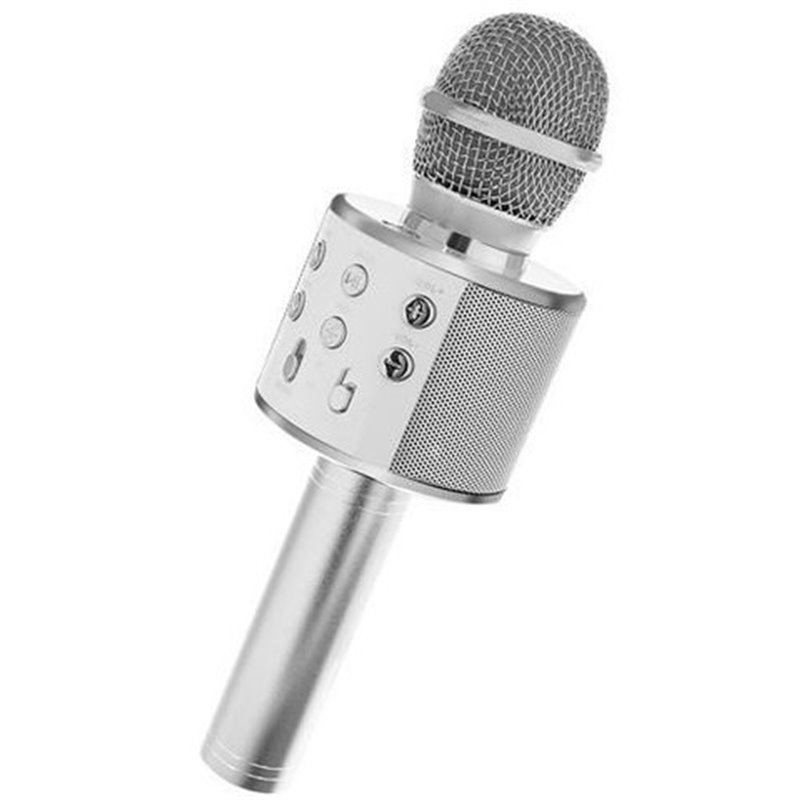 Mikrofón ručný WS-858 SILVER Karaoke