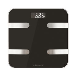 Váha osobní digitální FOREVER AS-100 Black BLUETOOTH (měří tuk,vodu,svaly)