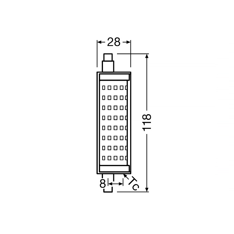 Žiarovka LEDVANCE LED HALOLINE 118mm 15W/827 (125W) DIM