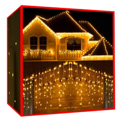 Vianočná súprava LED ZÁVES VZ300/WW/P 300ks 12x0,7m teplá biela IP44 8 programov
