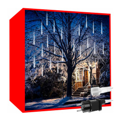 Vianočná súprava LED CENCÚĽ VC288/CW 288LED 3,5x0,5m 8 cencúľov studená biela IP44