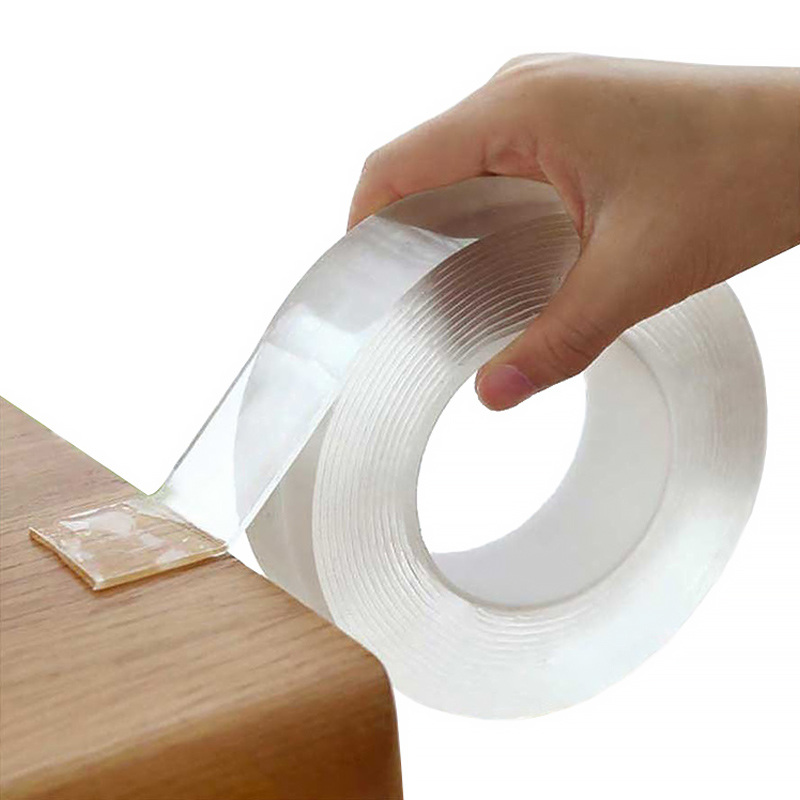 Páska obojstranná transparentná 30x2mm x5m opätovne použiteľná (akrylová guma)