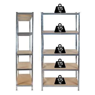 Regál policový RP220-175 220x100x45cm 175kg na policu 5políc