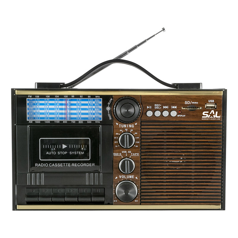 Rádio prenosné kazetové SAL RRT11B retro